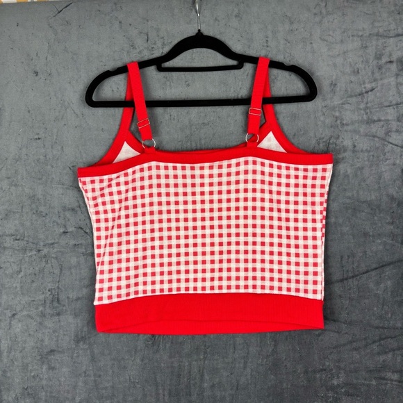 Sweet Society by Hottopic Red and White Gingham Crop Tank Top - Picture 3 of 7